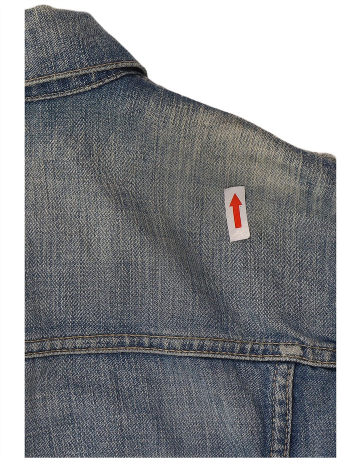 Meltin' Pot Damen Jeansjacke UK 14 Mittelblaue Baumwolle