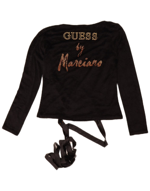 GUESS BY MARCIANO Damen Graphic Wrap Cardigan Top IT 42 Medium Schwarz