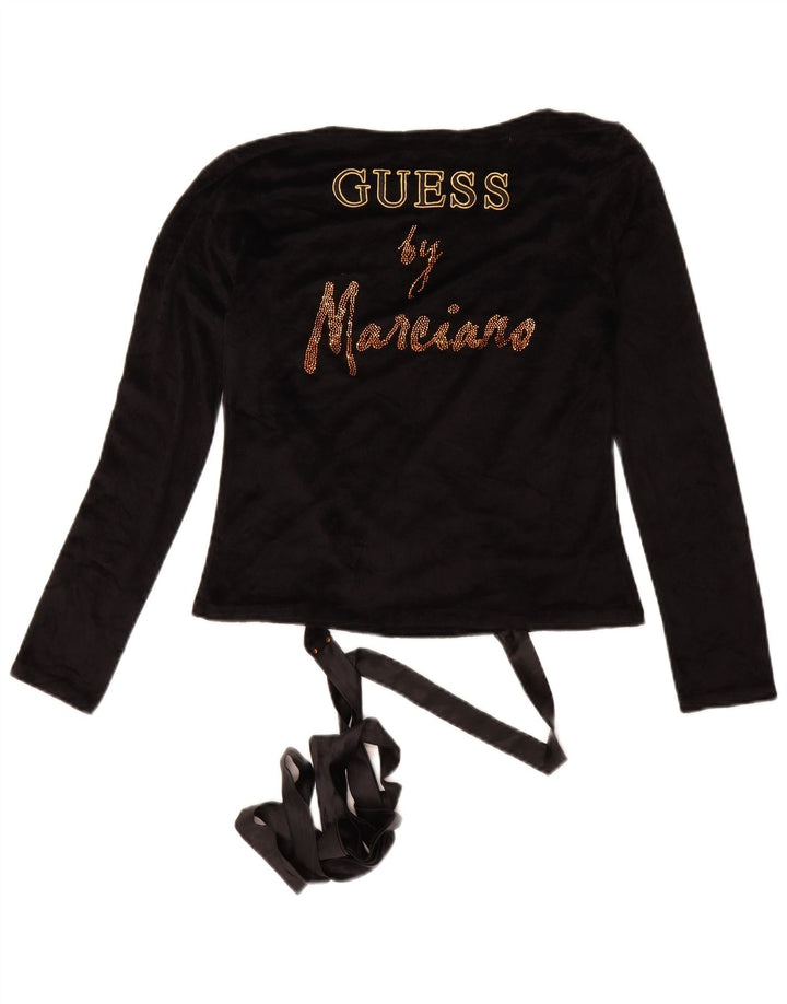 GUESS BY MARCIANO Damen Graphic Wrap Cardigan Top IT 42 Medium Schwarz