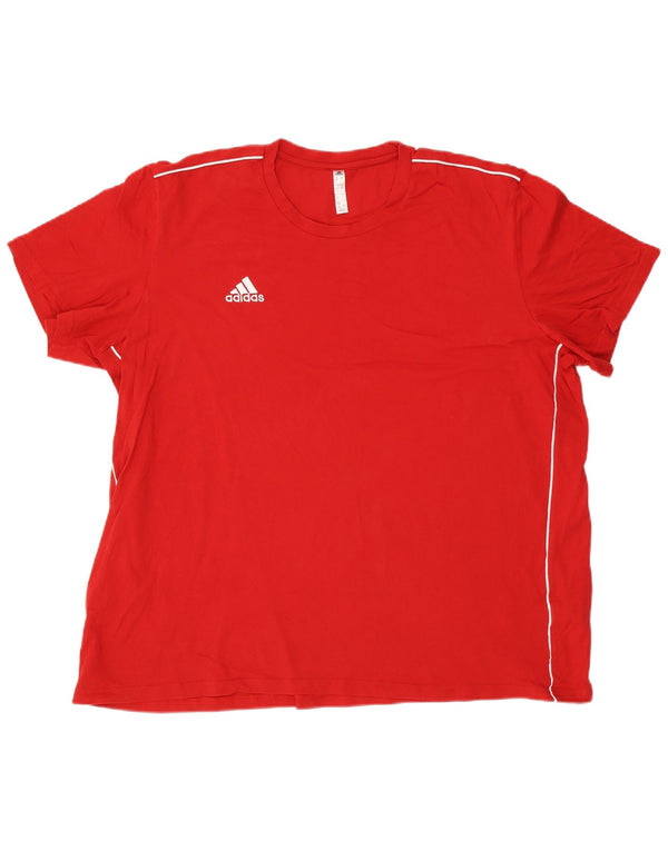 Adidas Herren T-Shirt Top 3XL Rot Baumwolle Sport