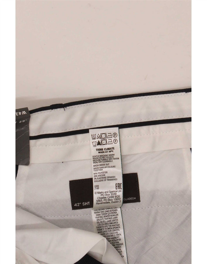 Marks & Spencer Herren Chinohose W42 L29 Marineblau Polyester