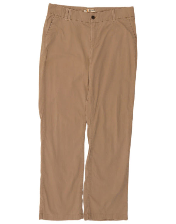 Lee Damen-Chinohose mit mittlerer Leibhöhe, gerade, US 12, Größe L, W32, L31, Beige