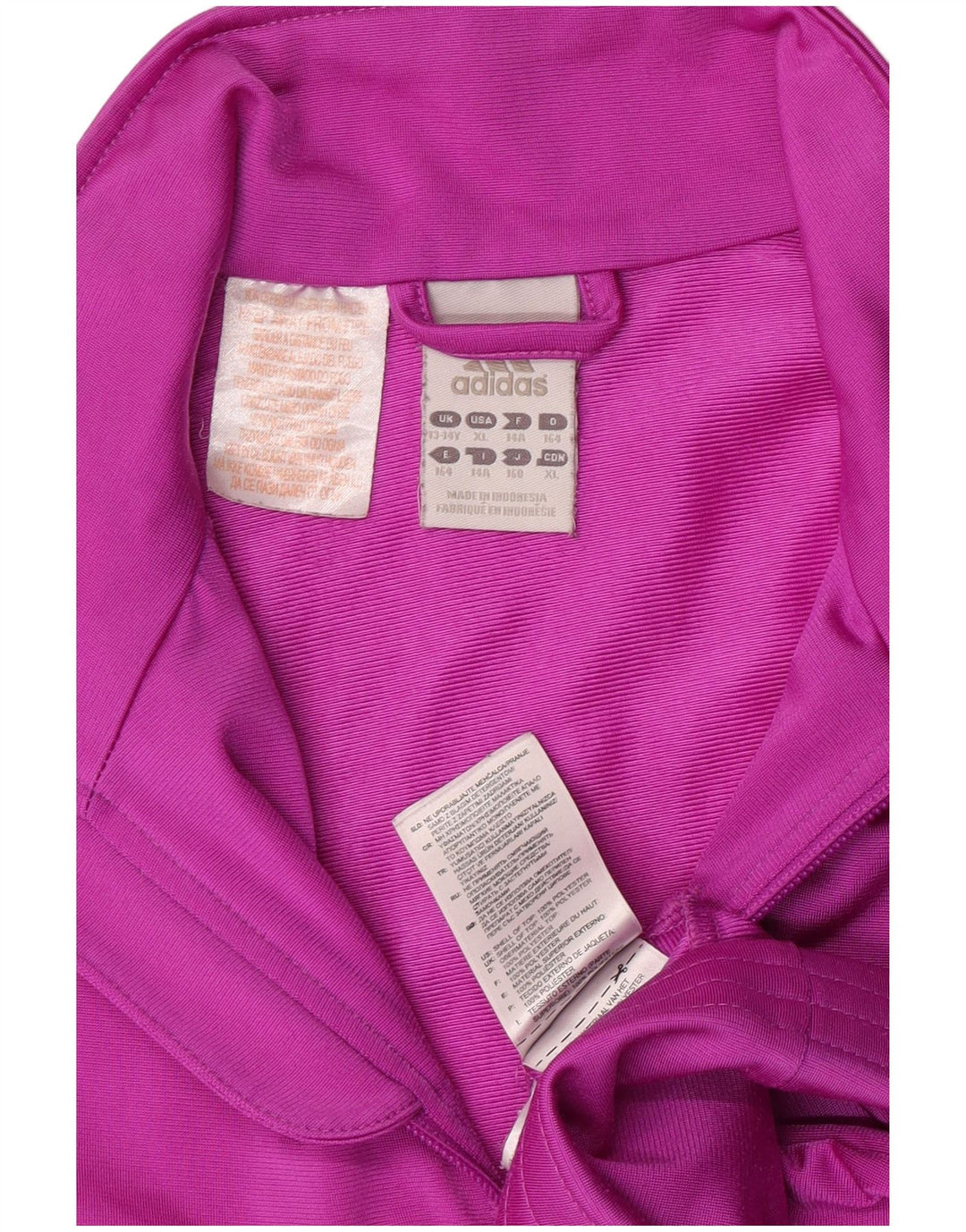 Adidas Mädchen Trainingsanzug Top Jacke 13-14 Jahre Lila Polyester