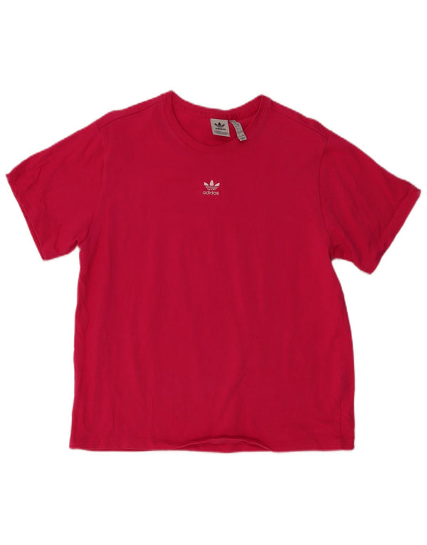 Adidas Womens T-Shirt Top UK 16/18 Large Pink