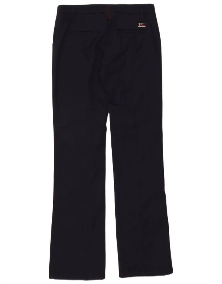 Avirex Damen Bootcut Chino Hose IT 42 Medium W32 L35 Marineblau Baumwolle