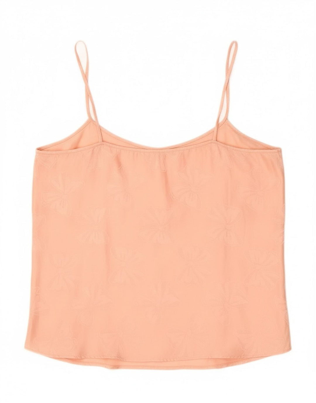 Vintage Damen Cami Top UK 16 Großes rosa Blumenmuster