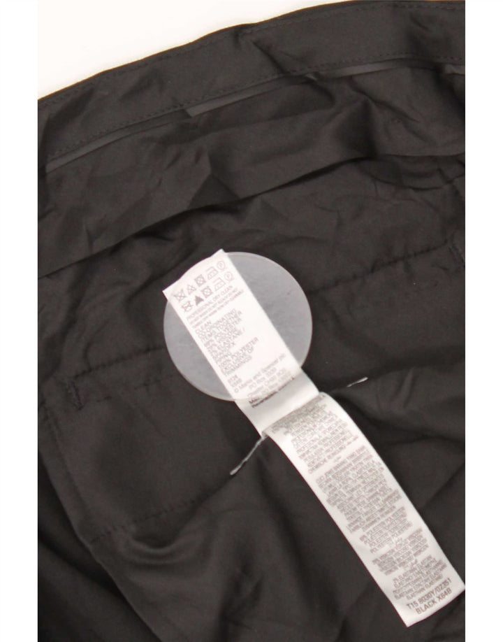 Marks & Spencer Herren-Anzughose mit normaler Passform, W46, L33, schwarzes Polyester