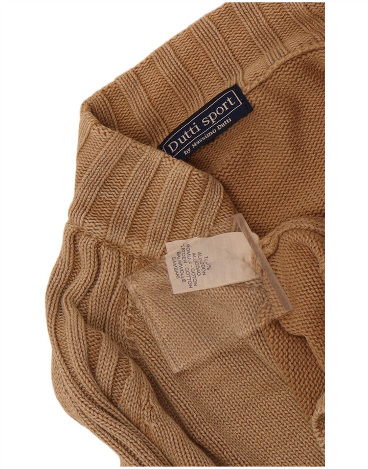 Massimo Dutti Herren Strickjacke XL Beige Baumwolle