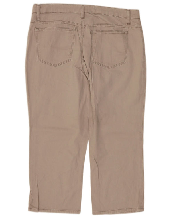 LEE Damen Riders Mid Rise Capri-Hose US 12 Large W32 L20 Beige