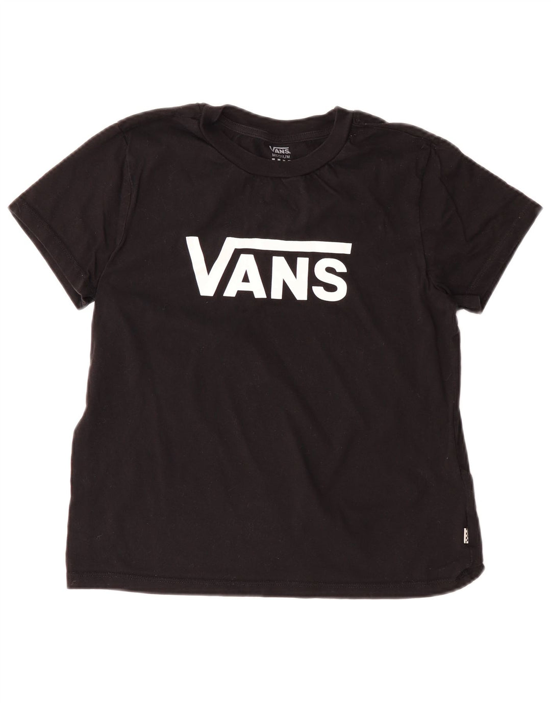 VANS Womens Graphic T-Shirt Top UK 12 Medium Black Cotton