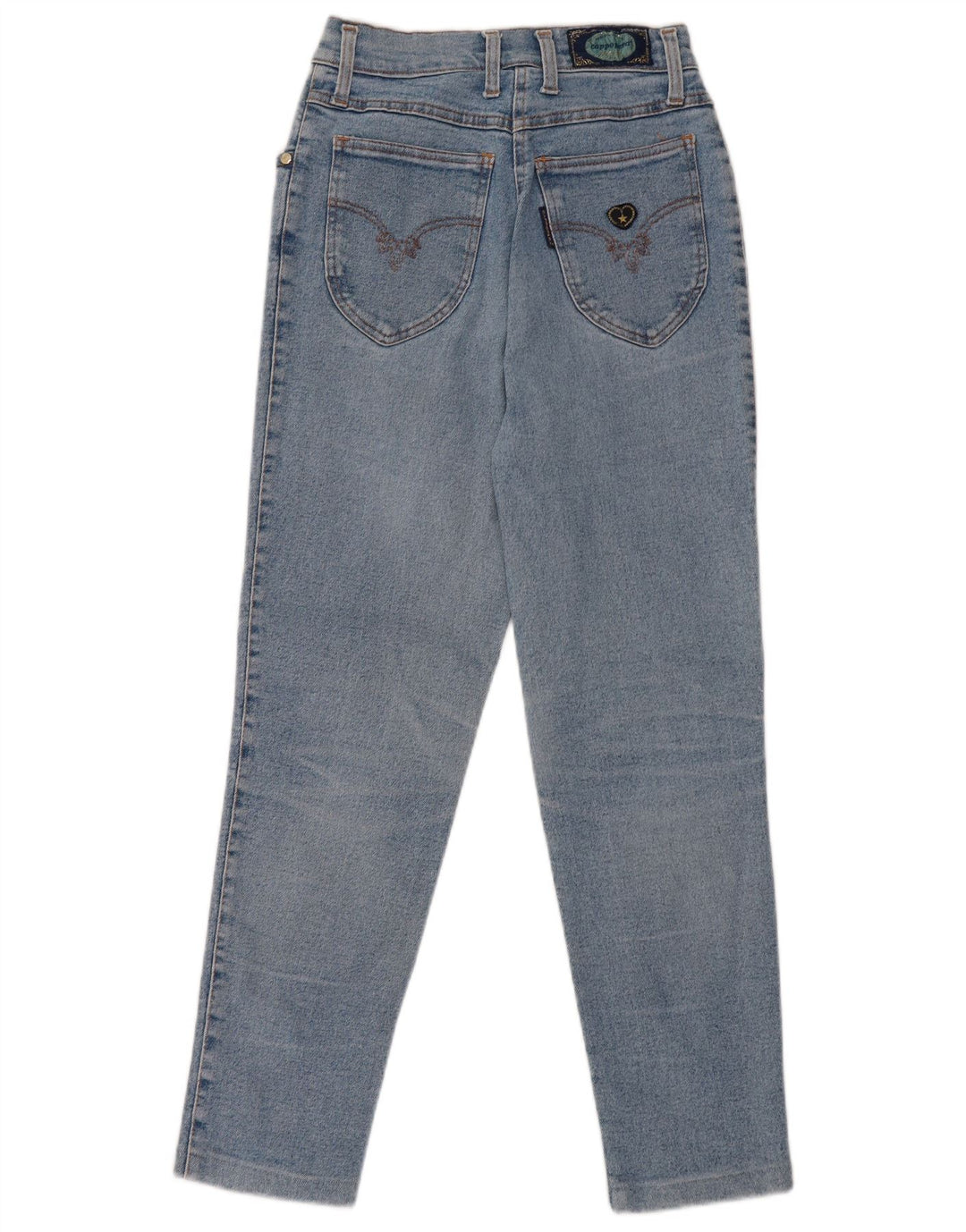 Cappopera Damen Slim Jeans W26 L25 Blaue Baumwolle