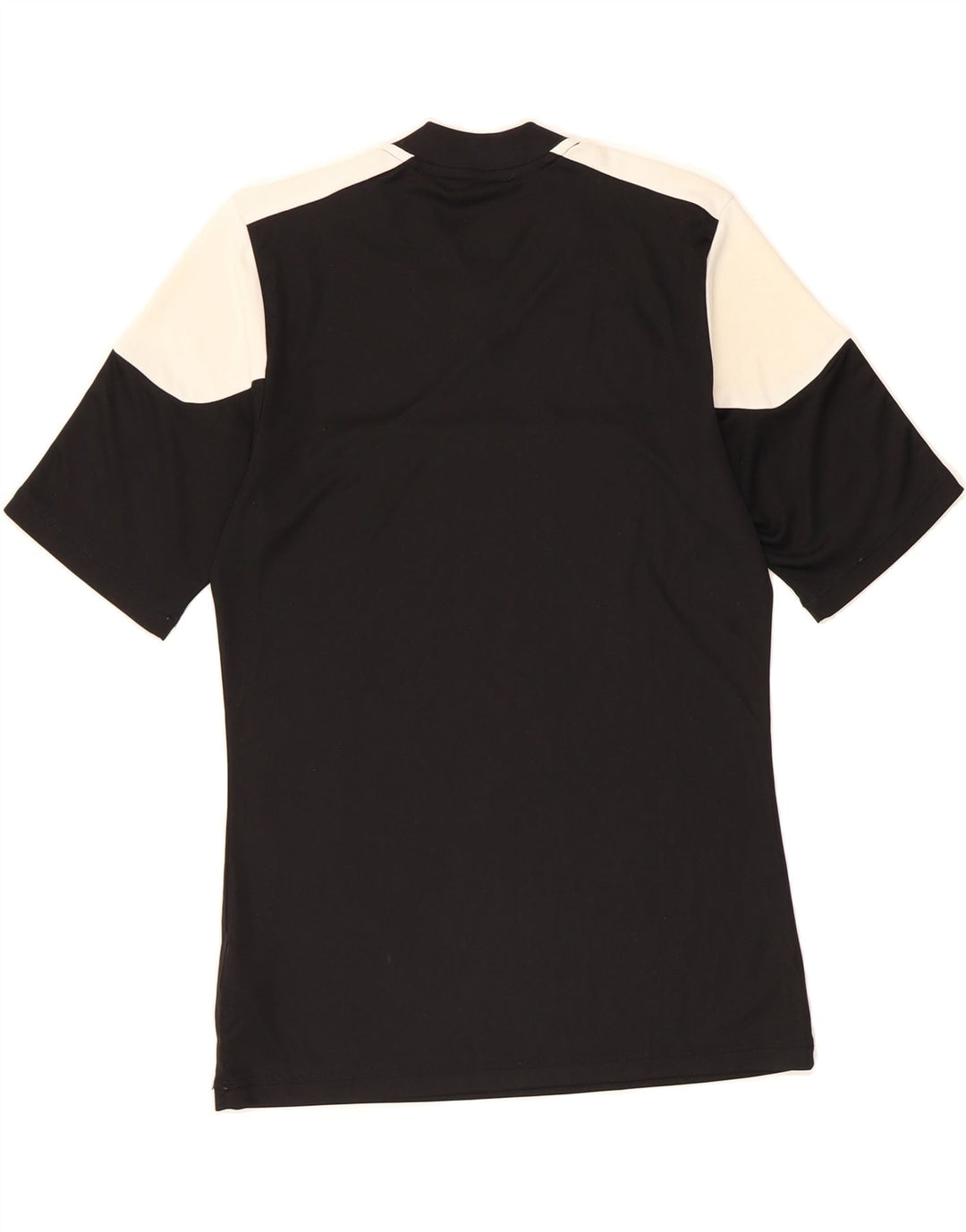 ADIDAS Mens T-Shirt Top Small Black Colourblock Polyester Vintage Adidas and Second-Hand Adidas from Messina Hembry 