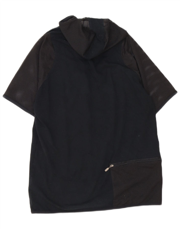 Fila Herren-T-Shirt mit Kapuze, mittlere schwarze Baumwolle