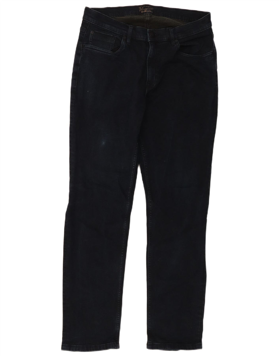 Penguin Herren Slim Jeans W34 L32 Marineblau Baumwolle