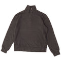 Hugo Boss Herren-Sweatshirt mit Reißverschluss am Hals, mittelgraue Baumwolle