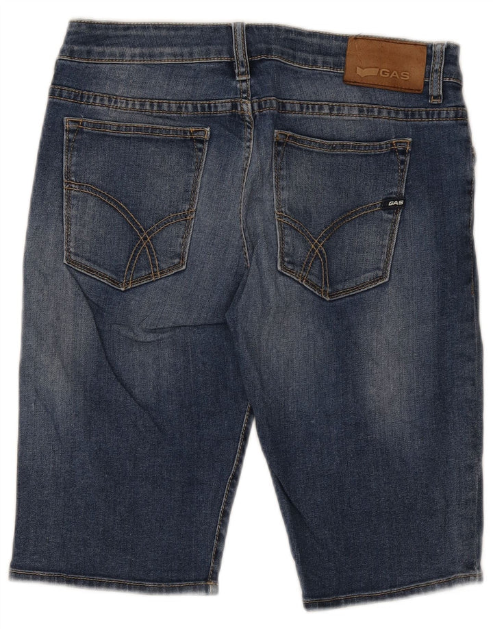 Gas Herren Jeansshorts W33 mittelblaue Baumwolle