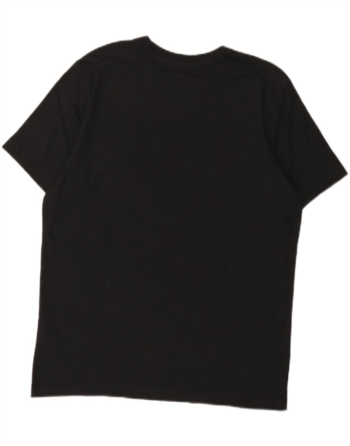 Nike Herren Dri Fit Graphic T-Shirt-Oberteil aus mittelschwarzer Baumwolle