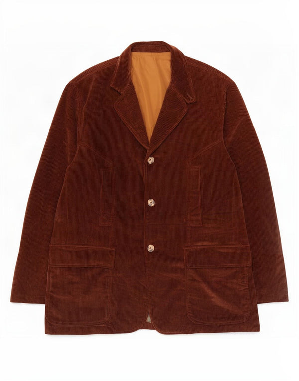J. C. Twidd Herren 3-Knopf-Blazer aus Cord, UK 44 2XL, braune Baumwolle
