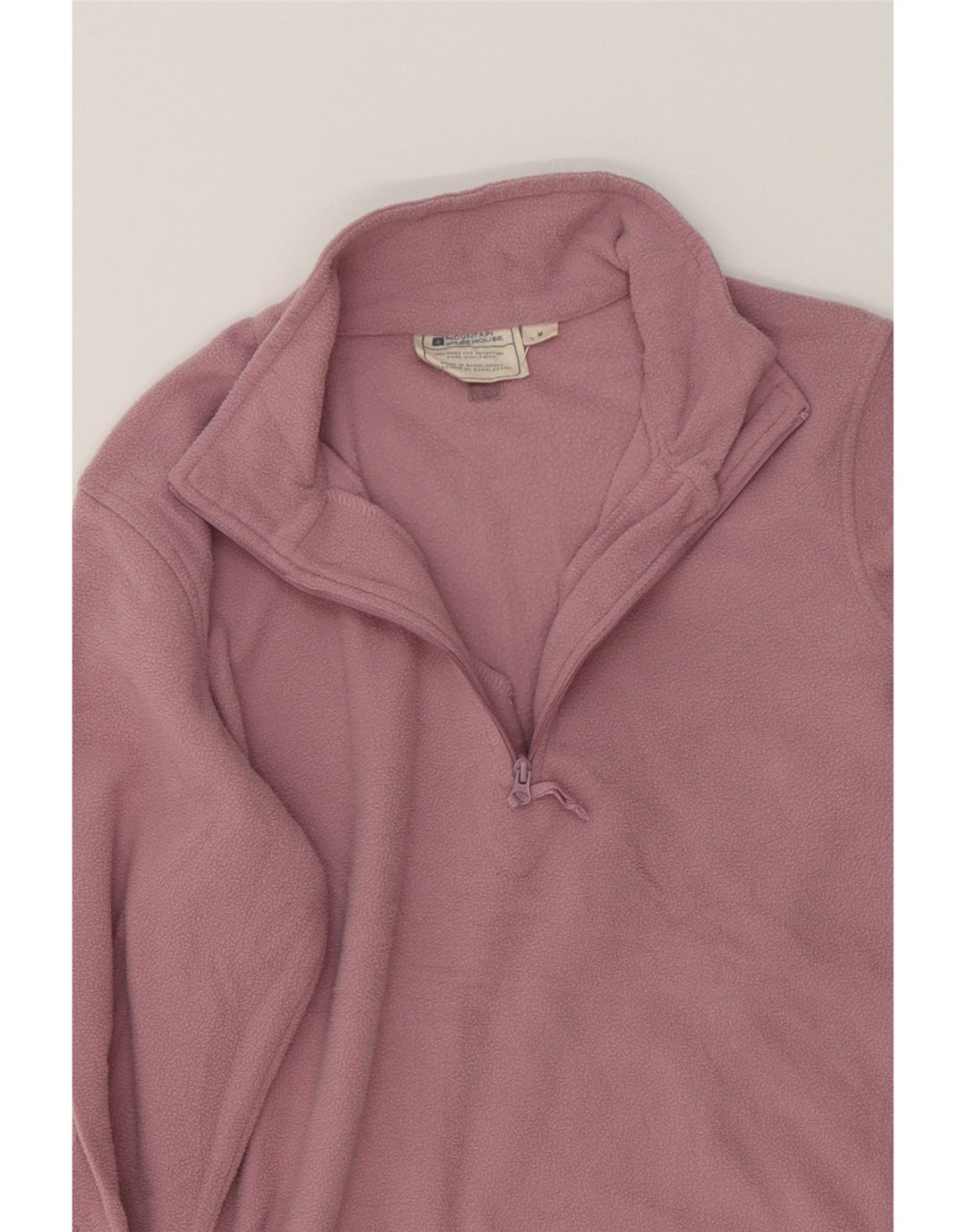 MOUNTAIN WAREHOUSE Womens Zip Neck Fleece Jumper UK 12 Medium Pink Vintage Mountain Warehouse and Second-Hand Mountain Warehouse from Messina Hembry 
