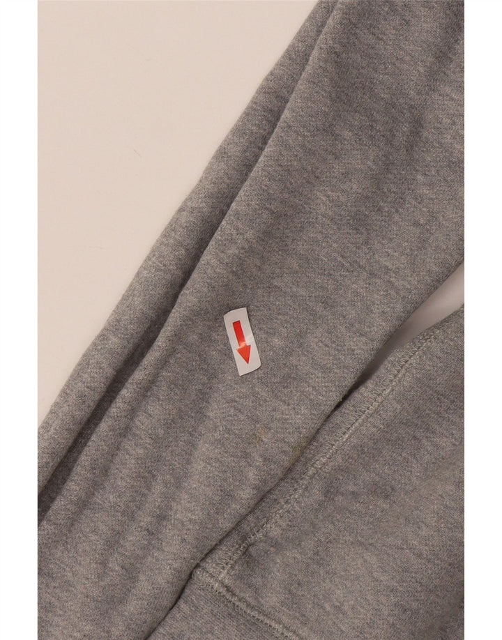 Nike Herren-Kapuzenpullover mit Reißverschluss, groß, grau gefleckte Baumwolle