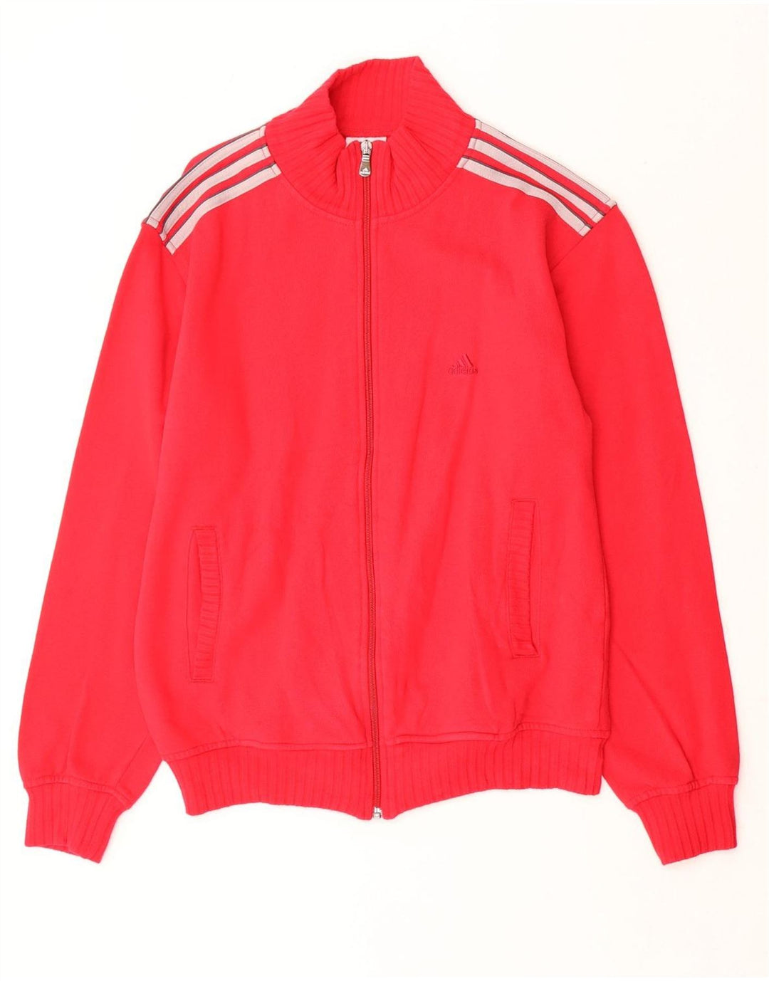 Adidas Herren Trainingsanzug Top Jacke UK 34/36 Kleine rote Baumwolle