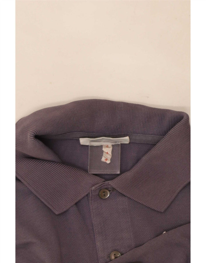 Lacoste Herren-Poloshirt, Größe 4, mittelviolette Baumwolle