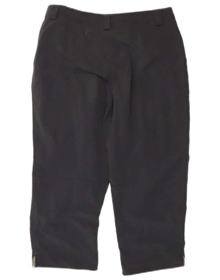 Adidas Damen Caprihose UK 14 Large W32 L21 Graues Polyamid