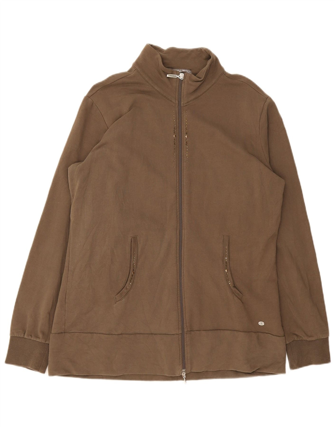 Champion Damen-Trainingsanzug-Top-Jacke, UK 18, XL, braune Baumwolle
