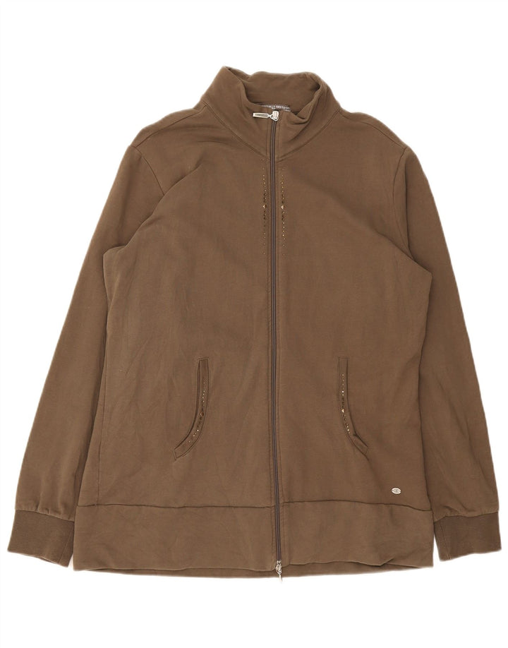 Champion Damen-Trainingsanzug-Top-Jacke, UK 18, XL, braune Baumwolle