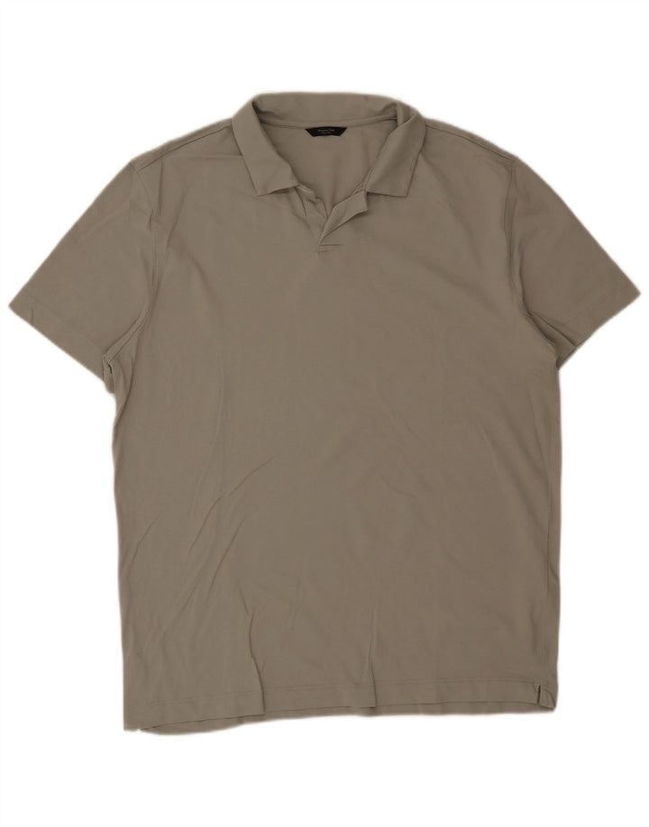 Massimo Dutti Herren Poloshirt XL Khaki Baumwolle