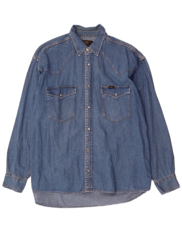 Lee Herren-Jeanshemd, groß, aus blauer Baumwolle