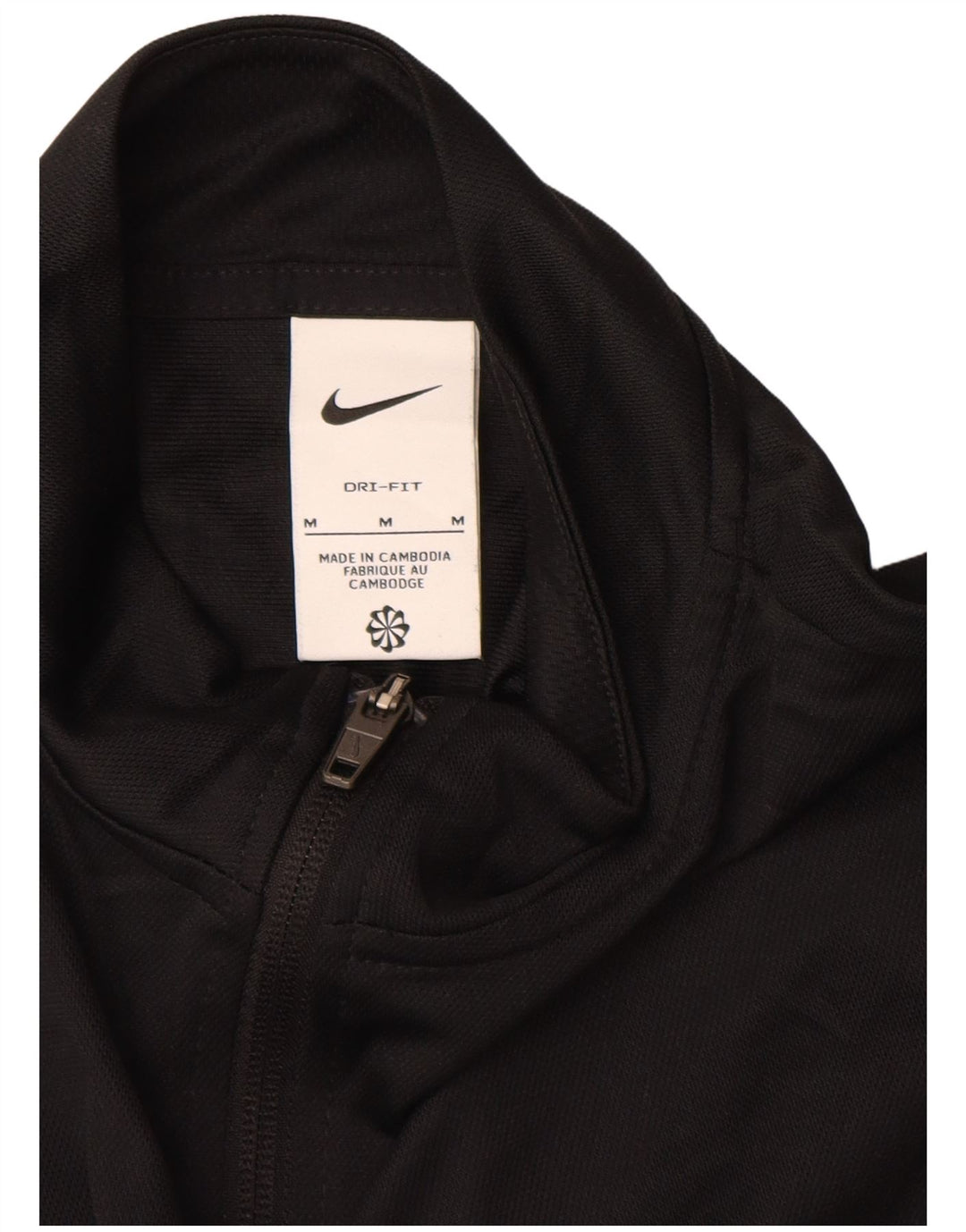 Nike Damen Dri Fit Trainingsanzug Top Jacke UK 14 Medium Schwarz Polyester