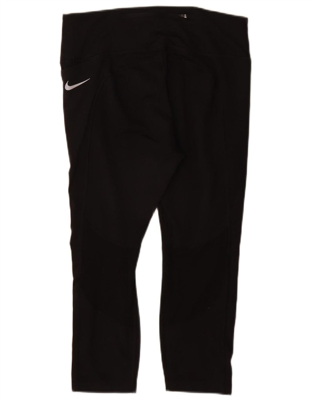 NIKE Womens Dri Fit Capri Leggings UK 14 Large Schwarz Polyester