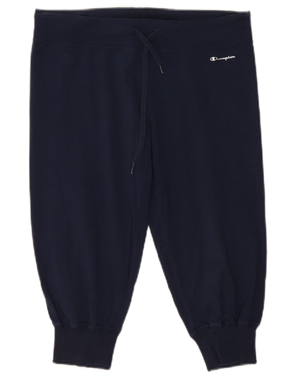 Champion Womens Capri Tracksuit Trousers Joggers UK 14 Large Navy Blue