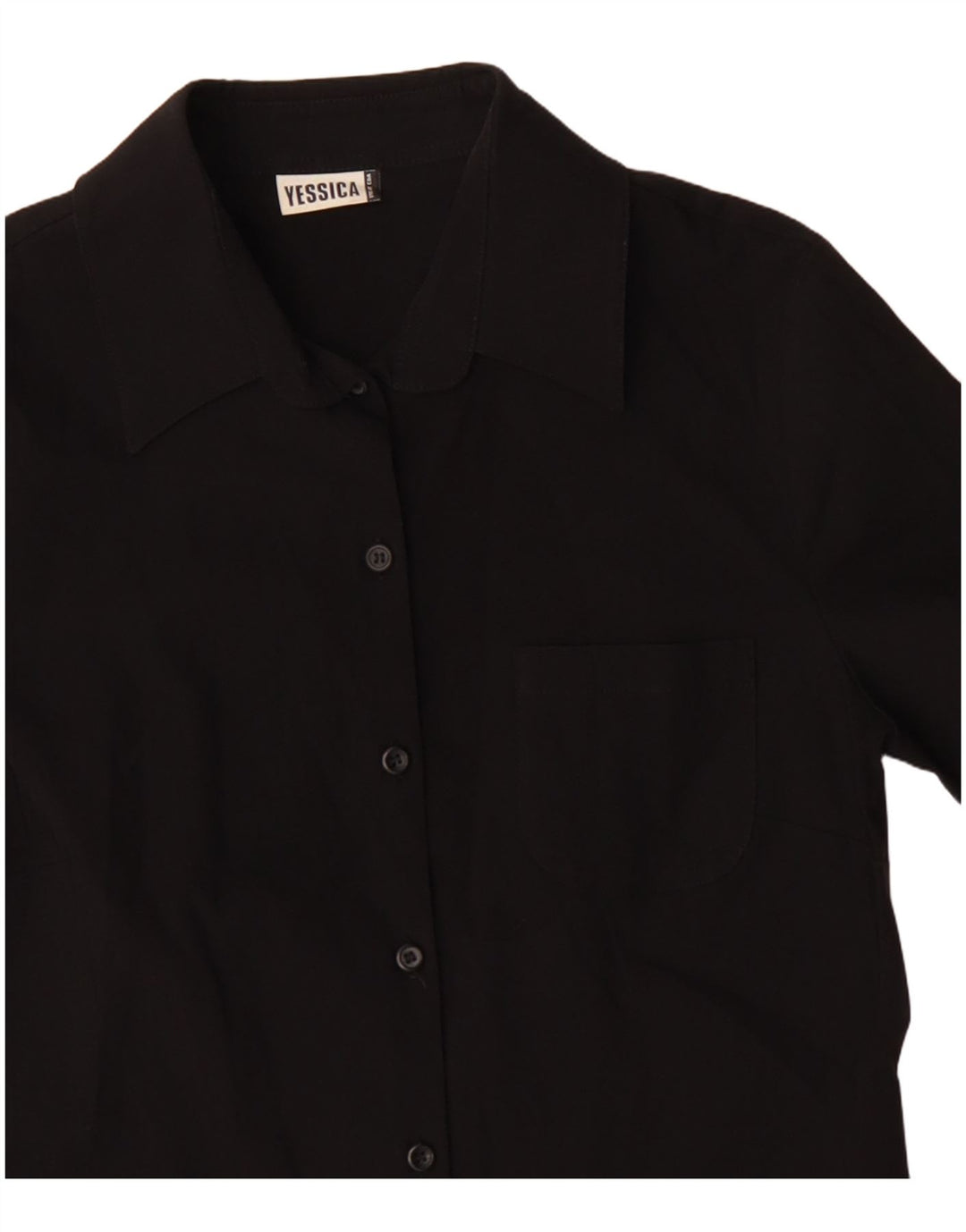 YESSICA Damen 3/4-Ärmel-Hemdbluse EU 38 Mittelschwarze Viskose