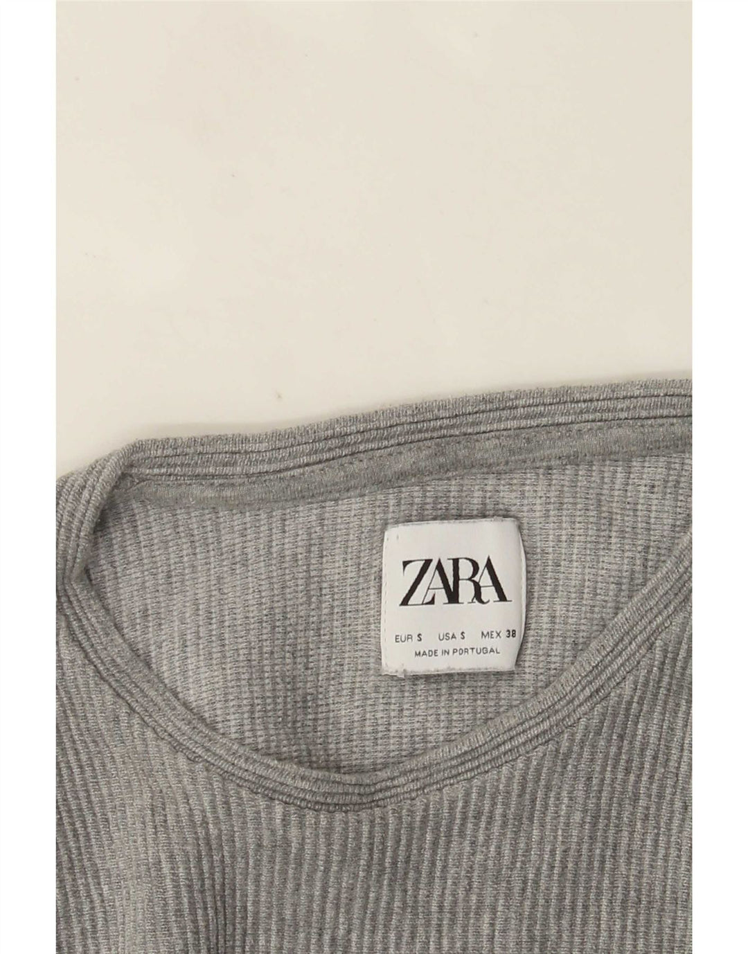 Zara Herren Top Langarm Small Grau