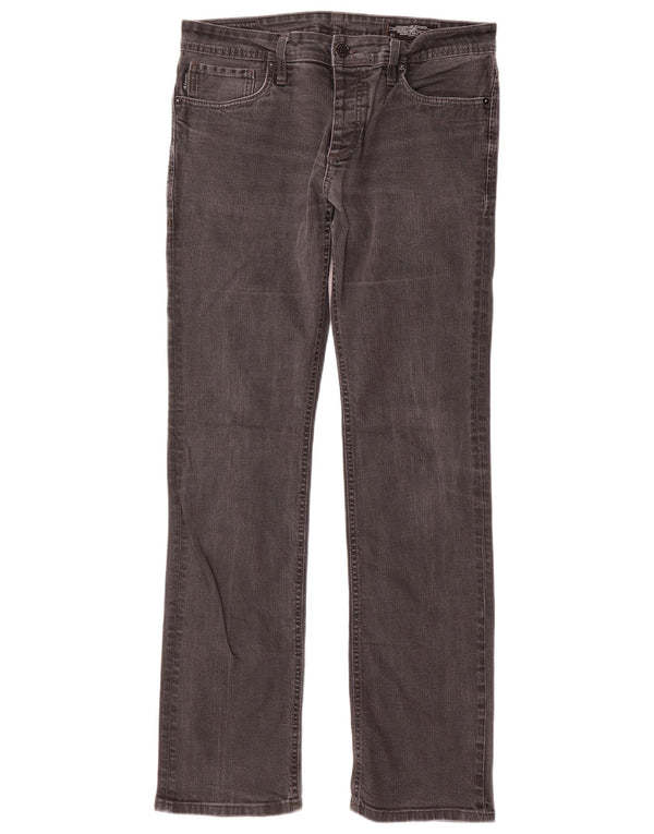 Jack & Jones Herren Straight Jeans W34 L36 Graue Baumwolle