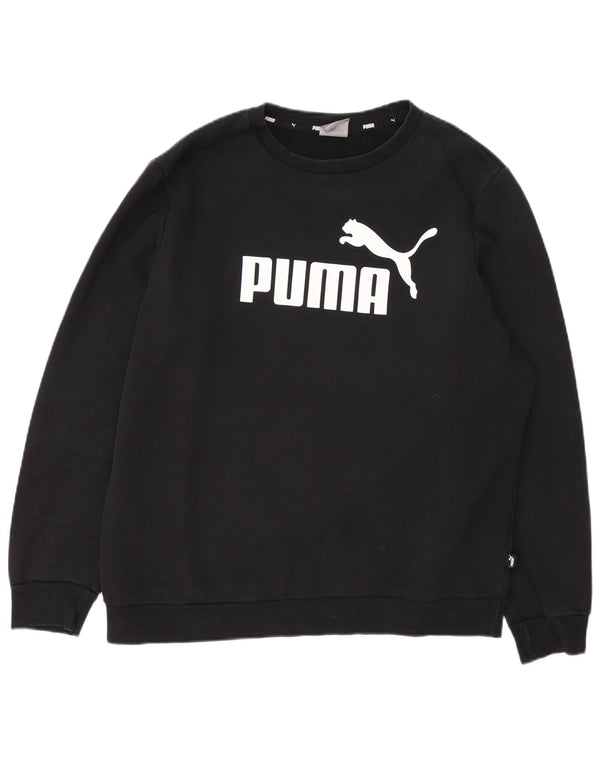 Puma Herren Grafik-Sweatshirt-Pullover, groß, schwarze Baumwolle