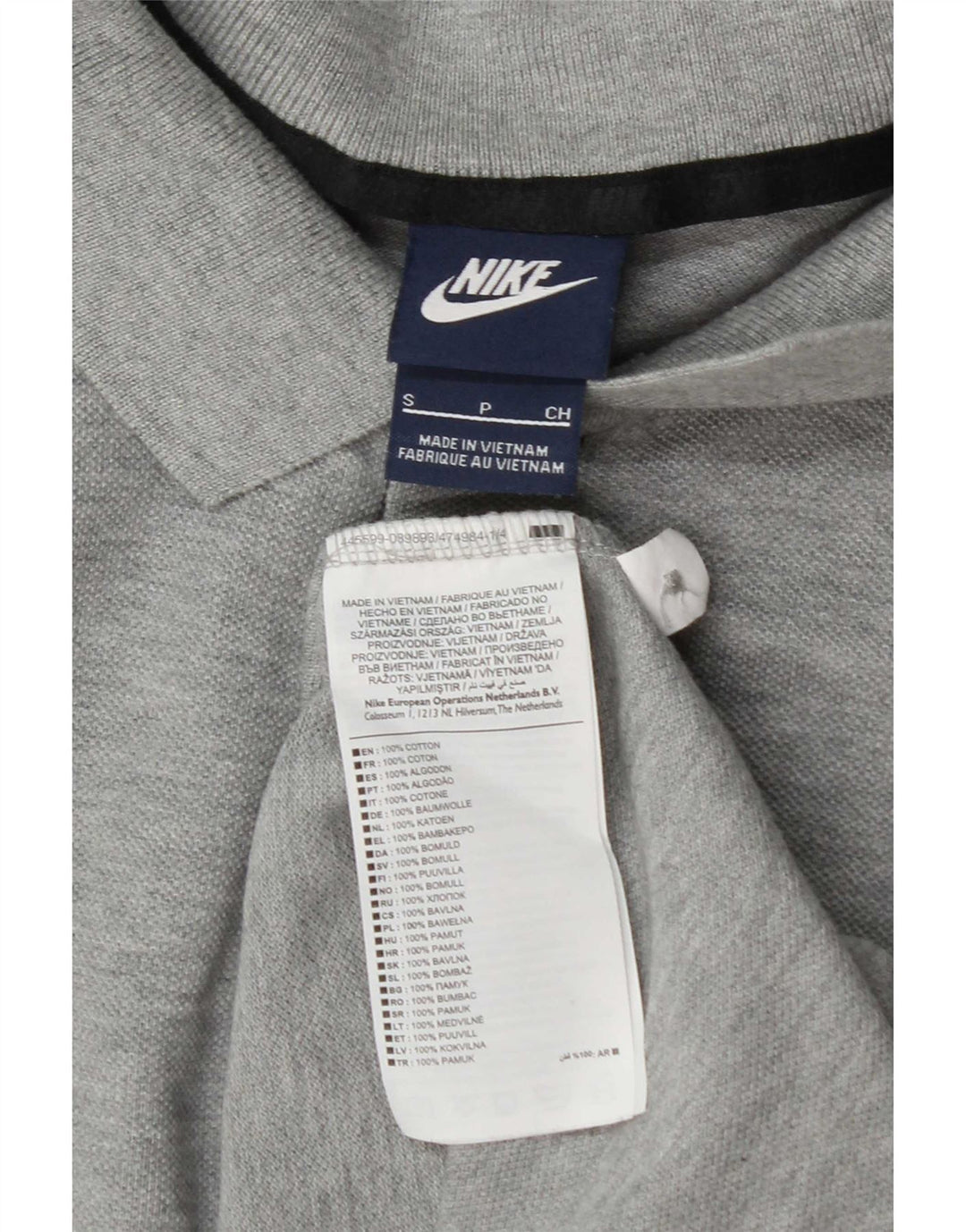 Nike Herren-Poloshirt, klein, graue Baumwolle