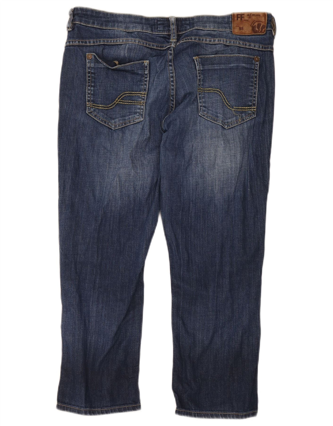 Fat Face Damen-Cropped-Jeans UK 12 Medium W34 L23 Blaue Baumwolle