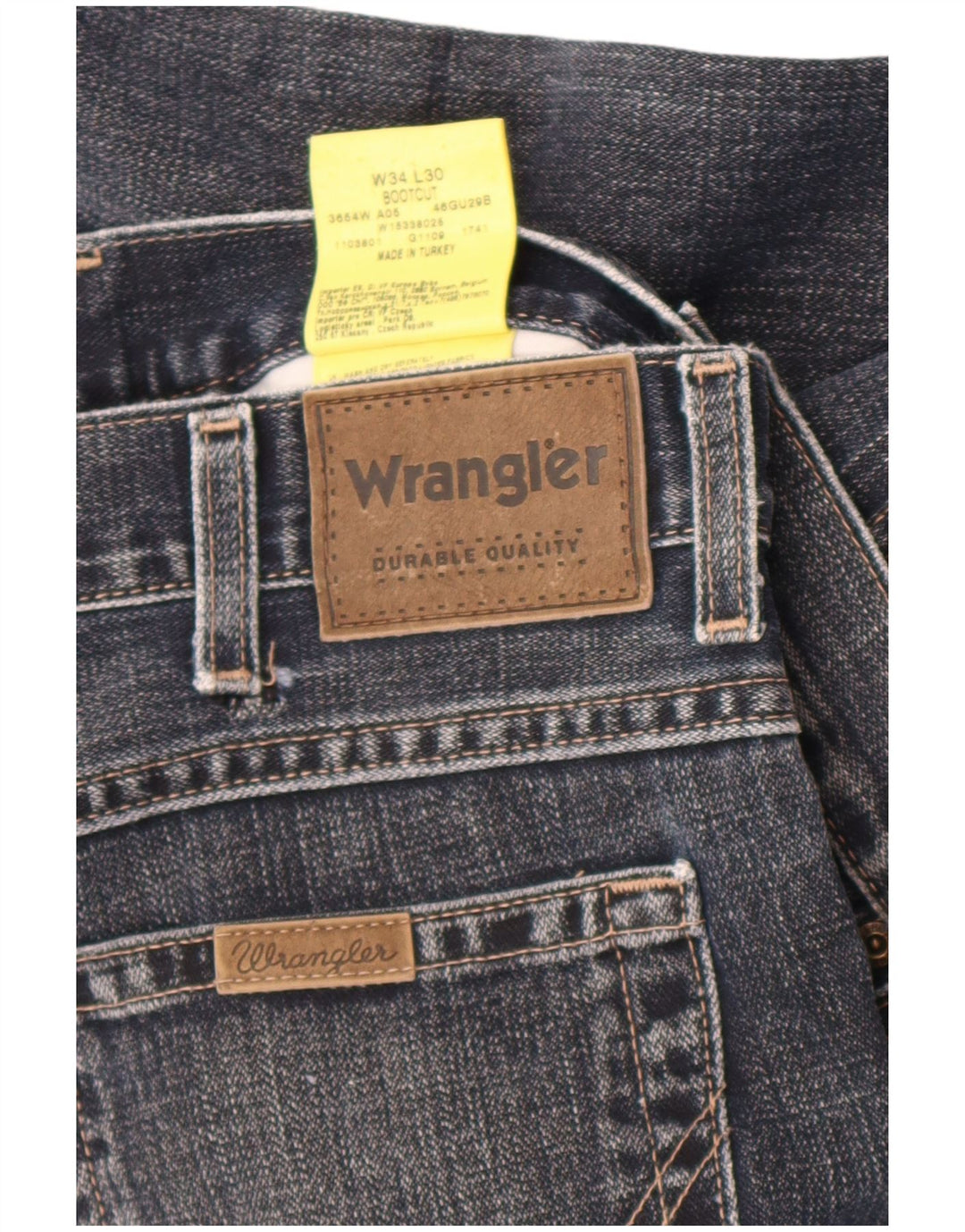 Wrangler Herren Bootcut Jeans W34 L30 Marineblaue Baumwolle