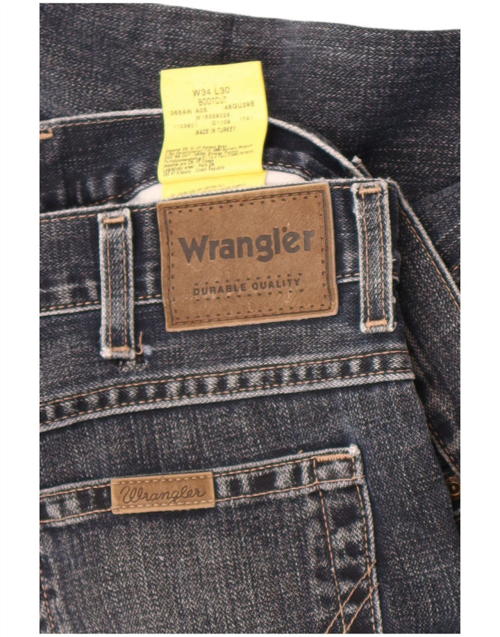 Wrangler Herren Bootcut Jeans W34 L30 Marineblaue Baumwolle