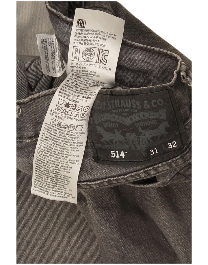 Levi's Herren 514 Straight Jeans W31 L28 Graue Baumwolle