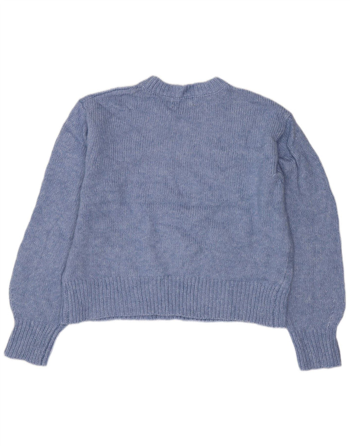 MARKS & SPENCER Damen Pullover mit Rundhalsausschnitt, UK 14, Mittelblau