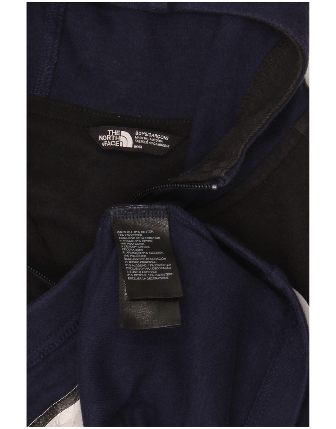 The North Face Kapuzenpullover mit Reißverschluss für Jungen, 9–10 Jahre, mittleres Marineblau