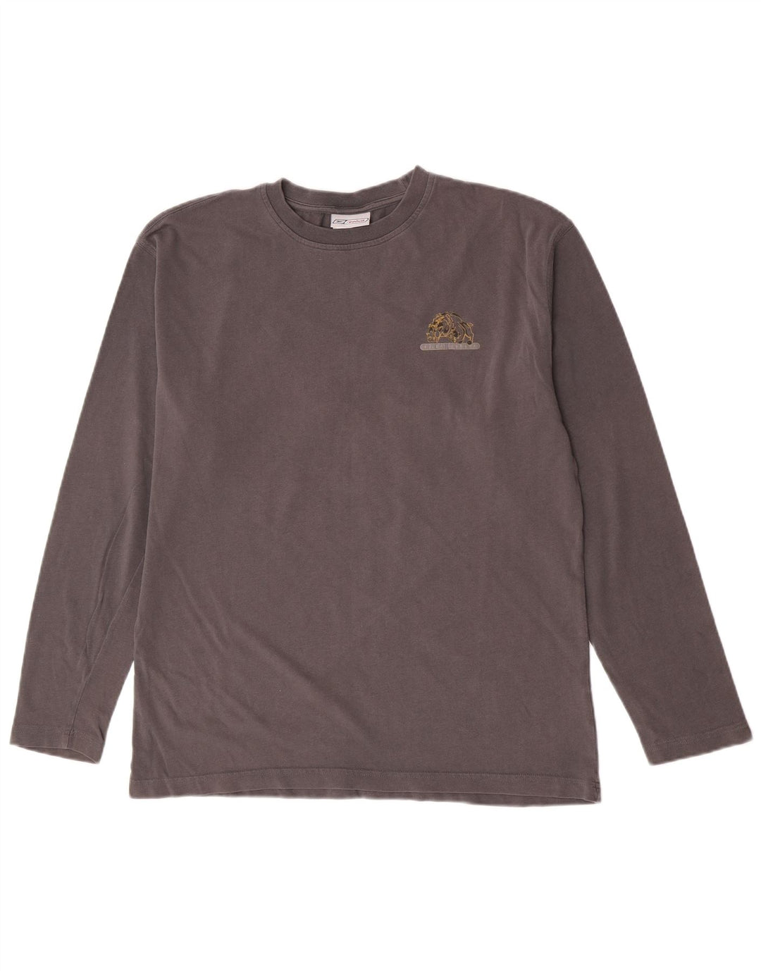 Reebok Herren Graphic Top Langarm mittelgraue Baumwolle