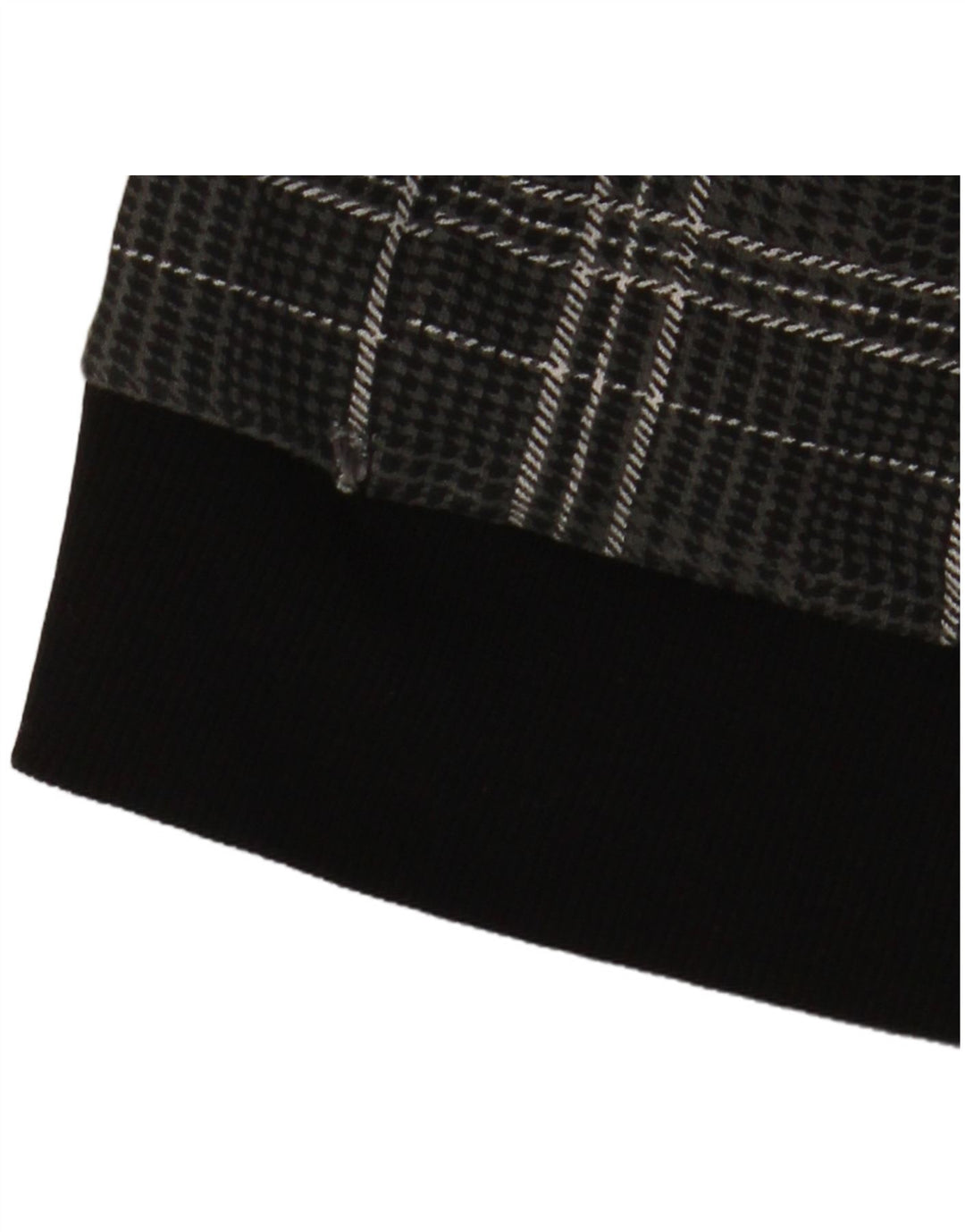 Freddy Womens Graphic Zip Hoodie Sweater UK 10 Small Grau kariert Baumwolle