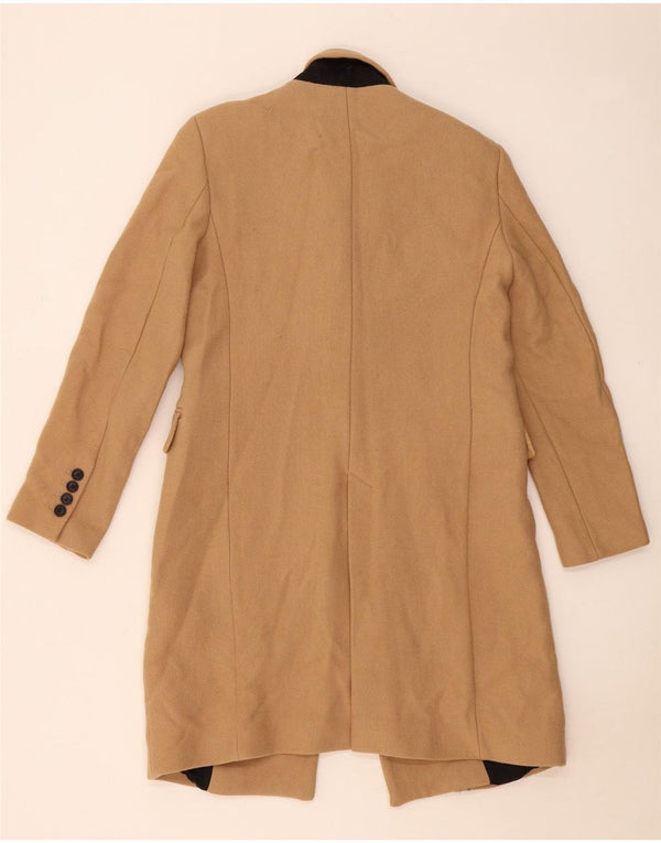Zara Damen Mantel UK 12 Mittelbeige Wolle