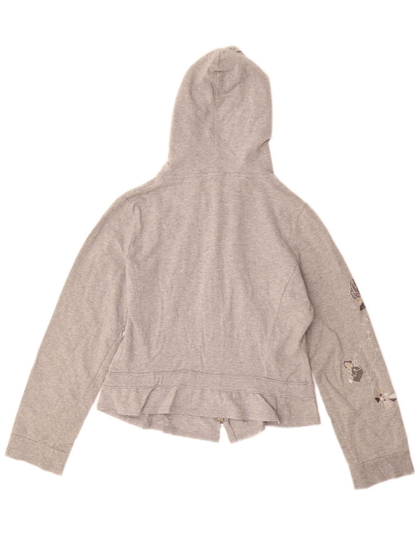 MARLBORO CLASSICS Mädchen-Kapuzenpullover mit Reißverschluss, 11–12 Jahre, XL, grau geblümt