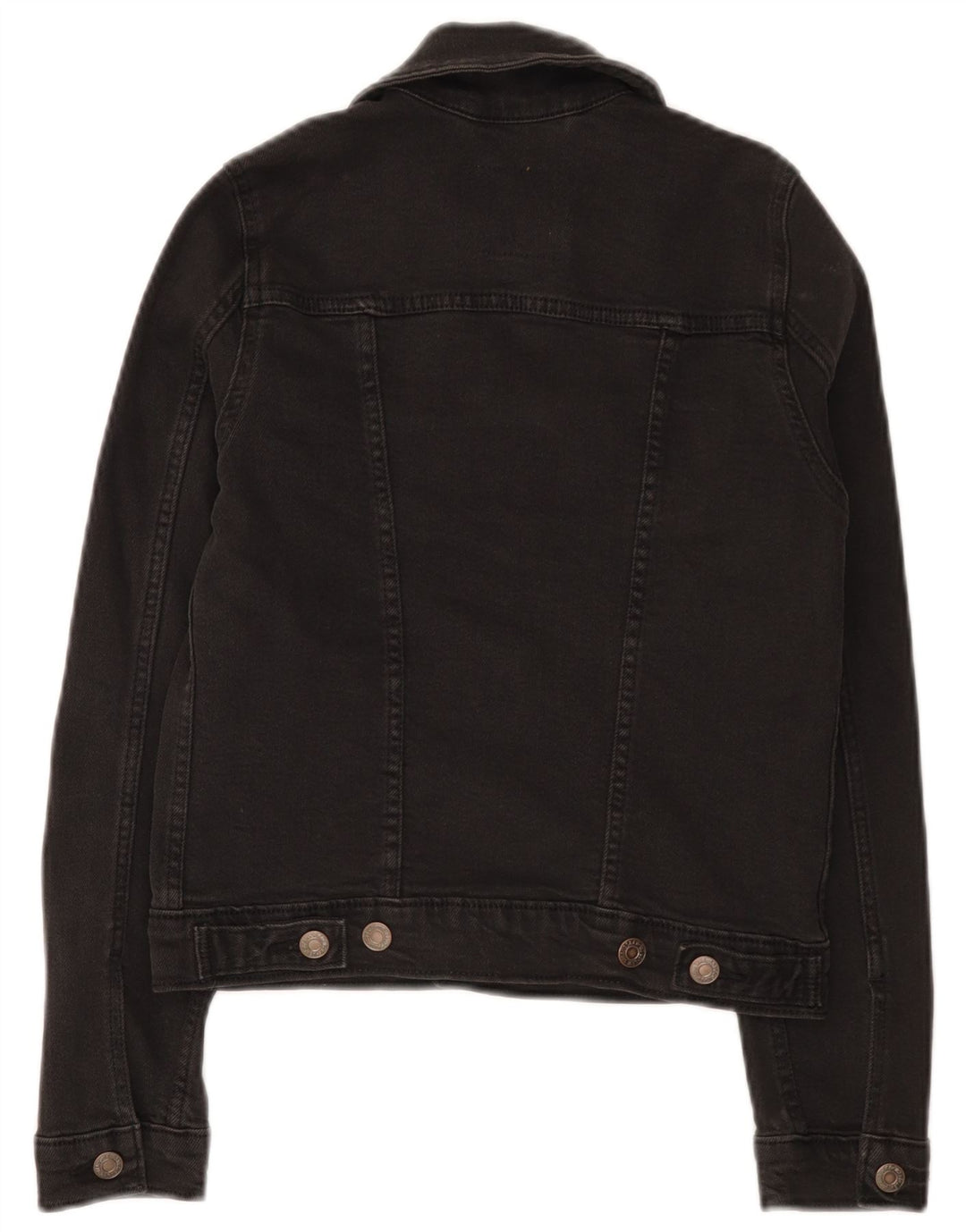 Levi's Damen Crop Denim Jacke UK 2 2XS Schwarz Baumwolle